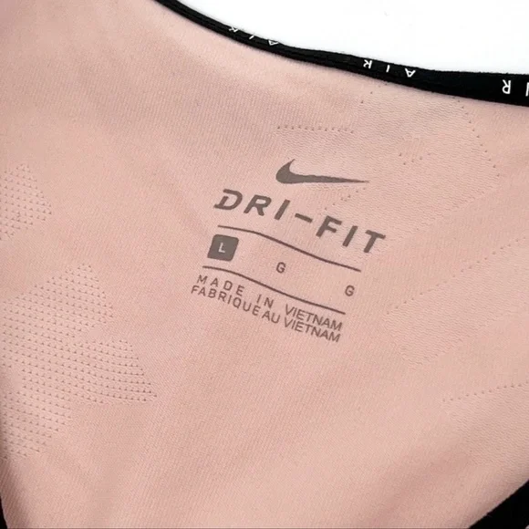 Nike Air Dri Fit Tank All Over Logo Running Top Coral Size Large - Picture 5 of 8